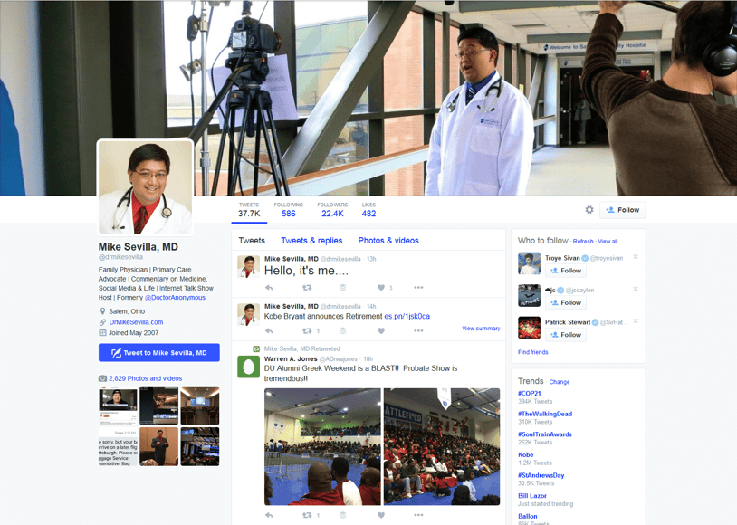 Mike Sevilla, M.D. twitter
