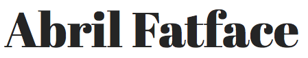 Abril Fatface font Abril Fatface font