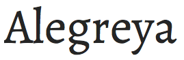 Alegreya font Alegreya font