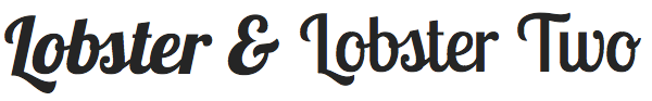 Lobster font