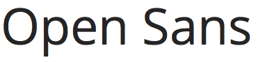 Open Sans font