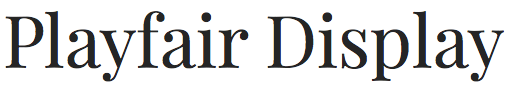 Playfair Display font