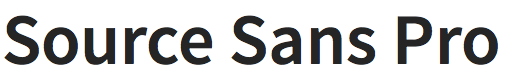 Source Sans Pro font Source Sans Pro font